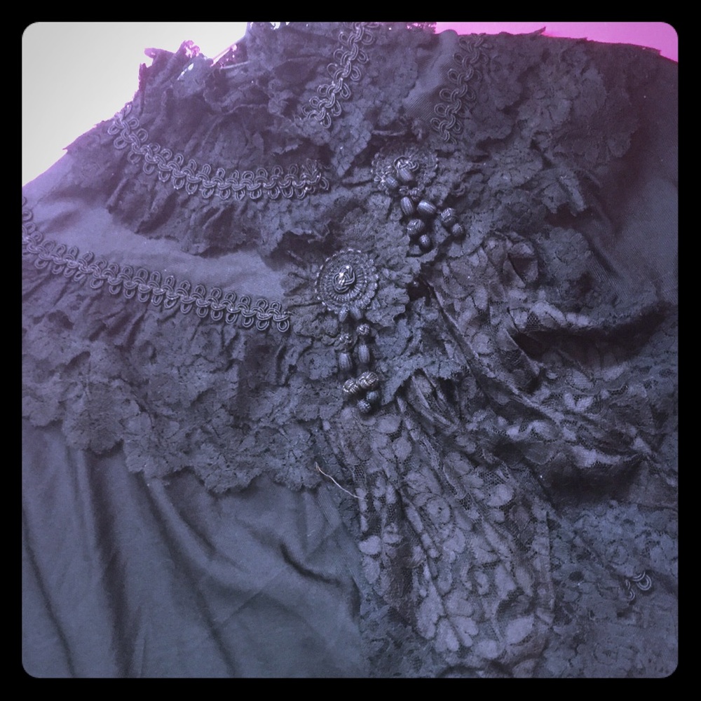 Antique Victorian mourning black gothic cape